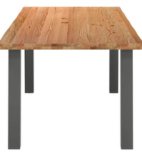 Esstisch Hellbraun 240x100x74 cm Massivholz Eiche Rechteckig