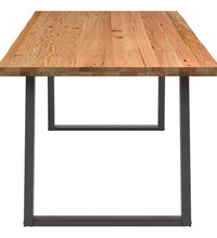 Esstisch mit Baumkanten 240x100x74 cm Massivholz Eiche Rechteck