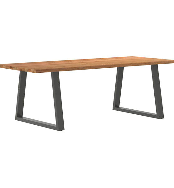 Esstisch mit Baumkanten 240x100x74 cm Massivholz Eiche