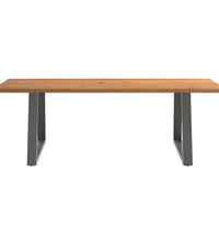 Esstisch mit Baumkanten 240x100x74 cm Massivholz Eiche