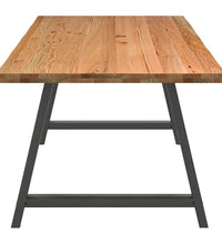 Esstisch mit Baumkanten 240x100x74 cm Massivholz Eiche Rechteck