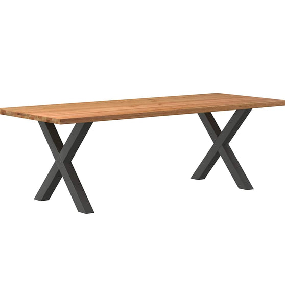 Esstisch mit Baumkanten 240x100x74 cm Massivholz Eiche Rechteck