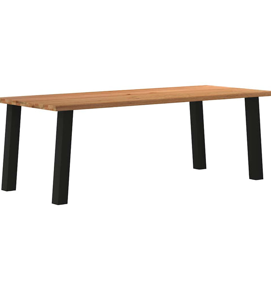 Esstisch Hellbraun 240x100x74 cm Massivholz Eiche Rechteckig