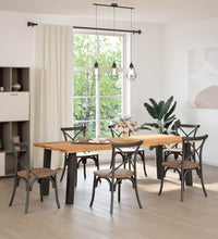 Esstisch Hellbraun 240x100x74 cm Massivholz Eiche Rechteckig