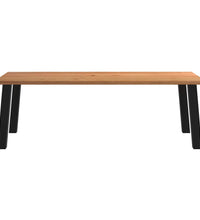 Esstisch Hellbraun 240x100x74 cm Massivholz Eiche Rechteckig