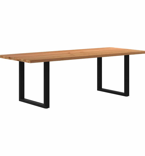 Esstisch mit Baumkanten 240x100x74 cm Massivholz Eiche Rechteck