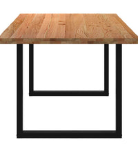 Esstisch mit Baumkanten 240x100x74 cm Massivholz Eiche Rechteck