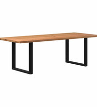 Esstisch mit Baumkanten 240x100x74 cm Massivholz Eiche Rechteck