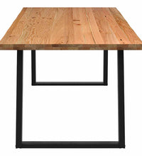 Esstisch mit Baumkanten 240x100x74 cm Massivholz Eiche Rechteck