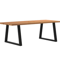 Esstisch mit Baumkanten 240x100x74 cm Massivholz Eiche