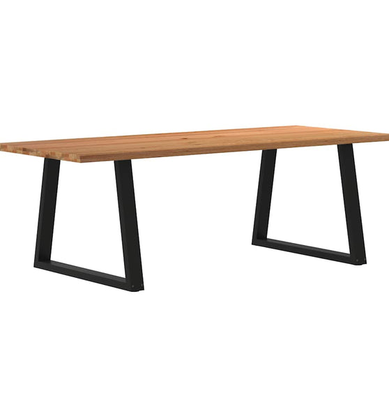 Esstisch mit Baumkanten 240x100x74 cm Massivholz Eiche