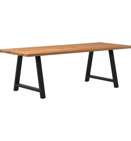 Esstisch mit Baumkanten 240x100x74 cm Massivholz Eiche Rechteck