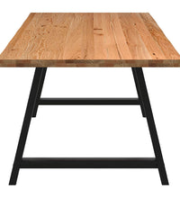 Esstisch mit Baumkanten 240x100x74 cm Massivholz Eiche Rechteck