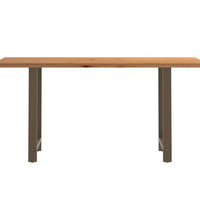 Bartisch Hellbraun 200x80x92 cm Massivholz Eiche Rechteckig