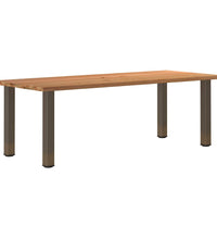 Esstisch Hellbraun 240x100x74 cm Massivholz Eiche Rechteckig