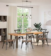 Esstisch Hellbraun 240x100x74 cm Massivholz Eiche Rechteckig