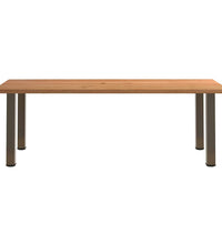 Esstisch Hellbraun 240x100x74 cm Massivholz Eiche Rechteckig