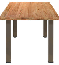 Esstisch Hellbraun 240x100x74 cm Massivholz Eiche Rechteckig