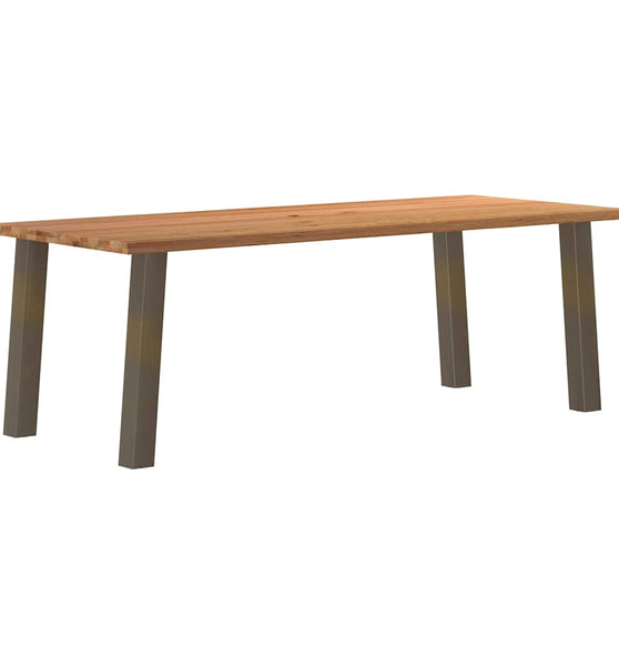 Esstisch Hellbraun 240x100x74 cm Massivholz Eiche Rechteckig