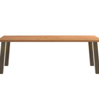 Esstisch Hellbraun 240x100x74 cm Massivholz Eiche Rechteckig