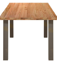 Esstisch Hellbraun 240x100x74 cm Massivholz Eiche Rechteckig