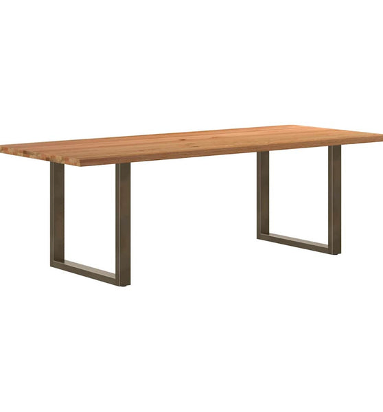 Esstisch mit Baumkanten 240x100x74 cm Massivholz Eiche Rechteck