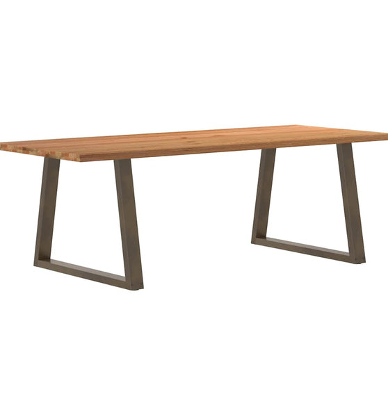 Esstisch mit Baumkanten 240x100x74 cm Massivholz Eiche