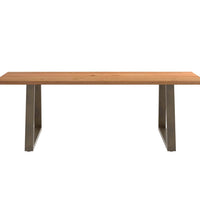 Esstisch mit Baumkanten 240x100x74 cm Massivholz Eiche