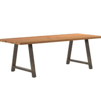 Esstisch mit Baumkanten 240x100x74 cm Massivholz Eiche Rechteck
