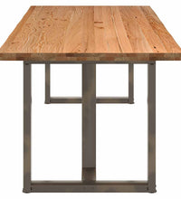 Esstisch mit Baumkanten 240x100x74 cm Massivholz Eiche Rechteck