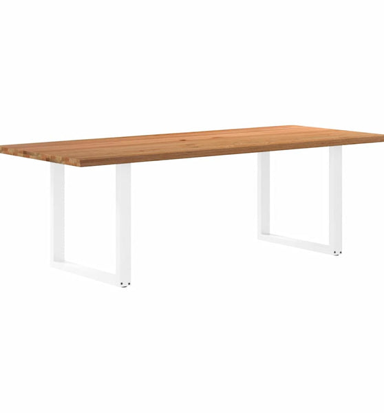 Esstisch mit Baumkanten 240x100x74 cm Massivholz Eiche Rechteck