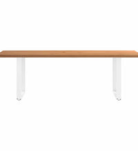 Esstisch mit Baumkanten 240x100x74 cm Massivholz Eiche Rechteck