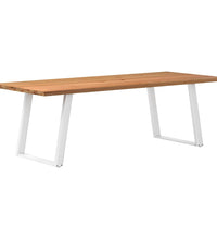 Esstisch mit Baumkanten 240x100x74 cm Massivholz Eiche Rechteck