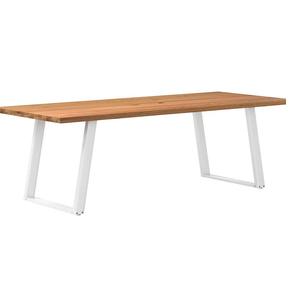 Esstisch mit Baumkanten 240x100x74 cm Massivholz Eiche Rechteck