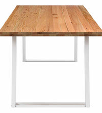 Esstisch mit Baumkanten 240x100x74 cm Massivholz Eiche Rechteck