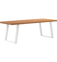 Esstisch mit Baumkanten 240x100x74 cm Massivholz Eiche Rechteck