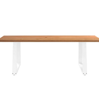 Esstisch mit Baumkanten 240x100x74 cm Massivholz Eiche