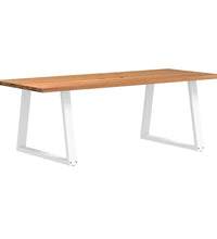 Esstisch mit Baumkanten 240x100x74 cm Massivholz Eiche