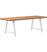 Esstisch mit Baumkanten 240x100x74 cm Massivholz Eiche Rechteck