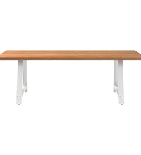 Esstisch mit Baumkanten 240x100x74 cm Massivholz Eiche Rechteck