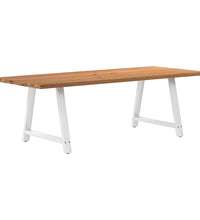 Esstisch mit Baumkanten 240x100x74 cm Massivholz Eiche Rechteck