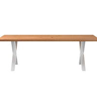 Esstisch mit Baumkanten 240x100x74 cm Massivholz Eiche Rechteck