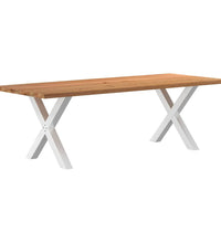 Esstisch mit Baumkanten 240x100x74 cm Massivholz Eiche Rechteck