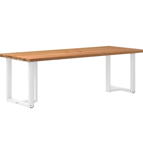 Esstisch mit Baumkanten 240x100x74 cm Massivholz Eiche Rechteck