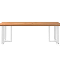 Esstisch mit Baumkanten 240x100x74 cm Massivholz Eiche Rechteck