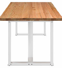 Esstisch mit Baumkanten 240x100x74 cm Massivholz Eiche Rechteck