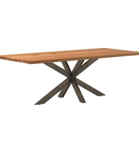 Esstisch Hellbraun 220x100x74 cm Massivholz Eiche Rechteckig