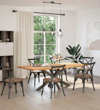 Esstisch Hellbraun 220x100x74 cm Massivholz Eiche Rechteckig