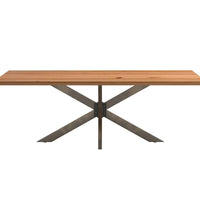 Esstisch Hellbraun 220x100x74 cm Massivholz Eiche Rechteckig
