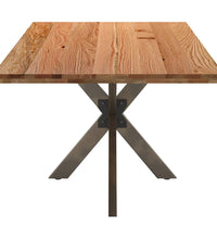 Esstisch Hellbraun 220x100x74 cm Massivholz Eiche Rechteckig